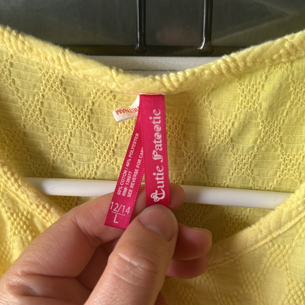 Yellow Ruffled Kids Dress - Picture 3 of 6